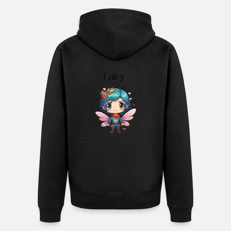 Fee - Unisex Premium Bio Zip Hoodie - Schwarz