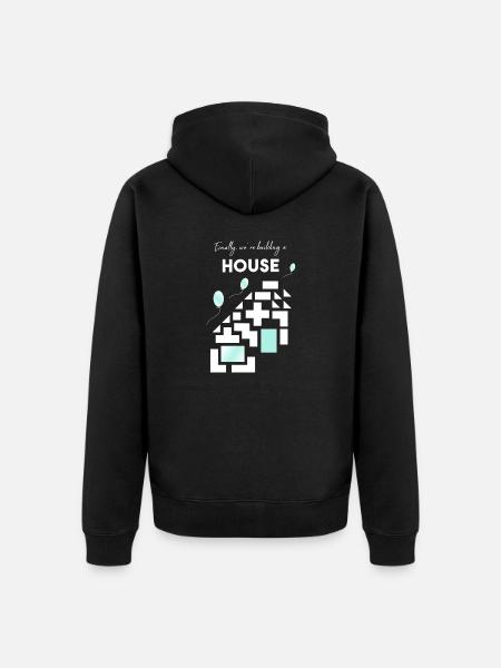 Construire une maison - Veste à capuche bio Premium Unisexe - noir
