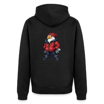 Adler Mode Hiver - Veste à capuche bio Premium Unisexe - noir - Dos - Nico (187cm)