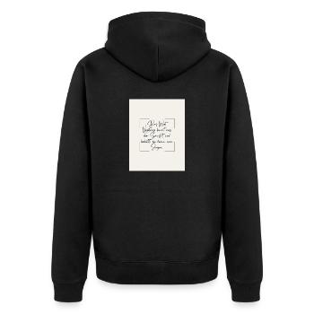 Der Vegetarier - Unisex Premium Bio Zip Hoodie - Schwarz - Hinten - Nico (187cm)