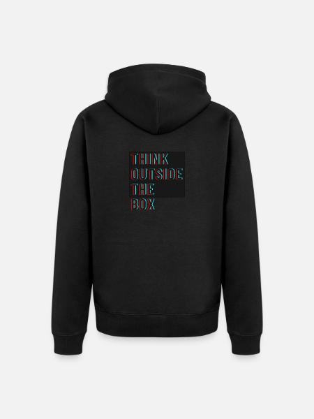 Think outside the box - Unisex Premium Organic Zip Hoodie - black