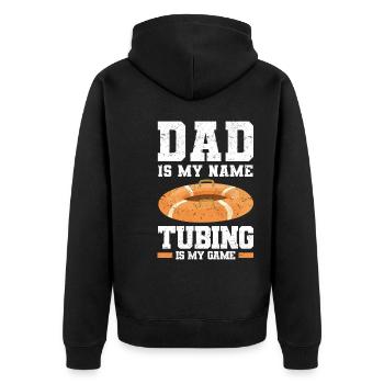 Wildwasser Rafting | Paddeln Schlauchboot Geschenk - Unisex Premium Bio Zip Hoodie - Schwarz - Hinten - Nico (187cm)