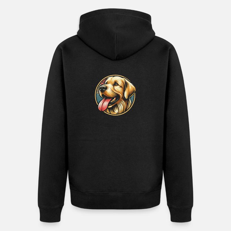 Golden retriever - Veste à capuche bio Premium Unisexe - noir