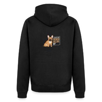 J’aime vraiment Français Bulldog ok? - Veste à capuche bio Premium Unisexe - noir - Dos - Nico (187cm)