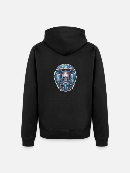 Elf - Unisex Premium Organic Zip Hoodie - black