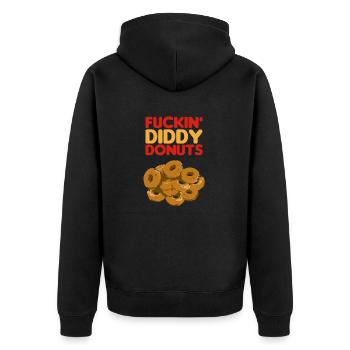 F*ckin' Diddy Donuts - Neg’s Urban Sports - Veste à capuche bio Premium Unisexe - noir - Dos - Nico (187cm)
