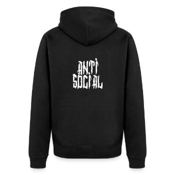 AntiSocial III W - Veste à capuche bio Premium Unisexe - noir - Dos - Nico (187cm)