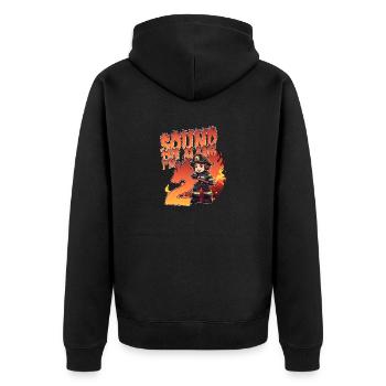 Kids Firefighter 2 Year Old Birthday Boy Theme - Unisex Premium Organic Zip Hoodie - black - Back - Nico (187cm)