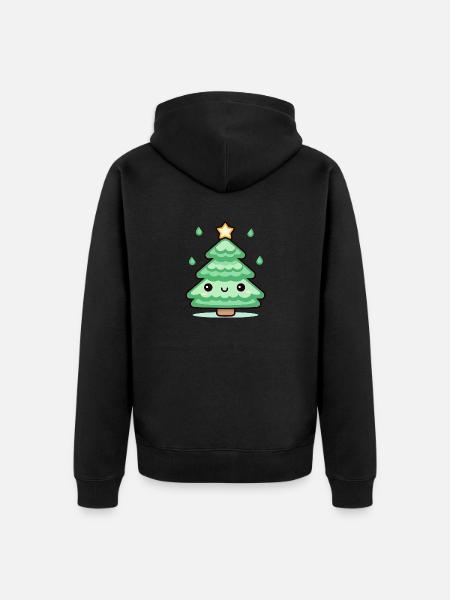 Weihnachtsbaum - Unisex Premium Bio Zip Hoodie - Schwarz