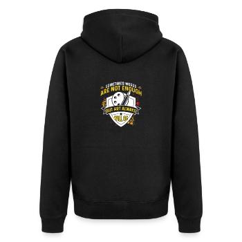 Art-Thérapeute, Dessin Graphique, Design d’Art - Veste à capuche bio Premium Unisexe - noir - Dos - Nico (187cm)