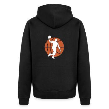 Basketball Graphique De Basket Ball Evolution - Veste à capuche bio Premium Unisexe - noir - Dos - Nico (187cm)
