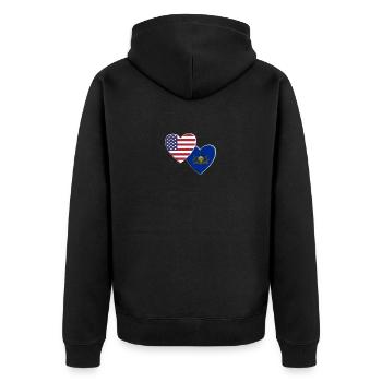 États-Unis État américain de Pennsylvanie Drapeau patriotique - Veste à capuche bio Premium Unisexe - noir - Dos - Nico (187cm)