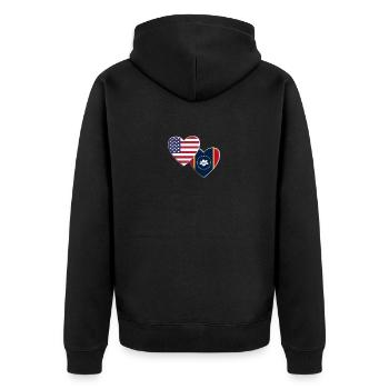 États-Unis État américain du Mississippi Drapeau patriotique - Veste à capuche bio Premium Unisexe - noir - Dos - Nico (187cm)