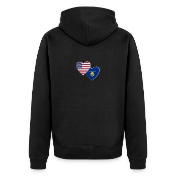 États-Unis État américain du Montana Drapeau patriotique 4ème - Veste à capuche bio Premium Unisexe - noir - Dos - Nico (187cm)