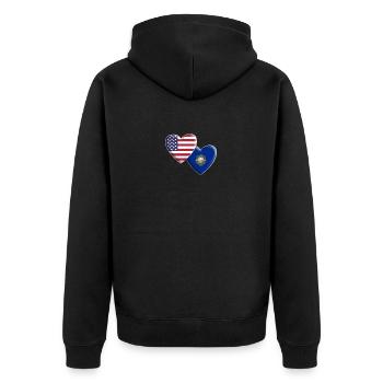 États-Unis Drapeau de l’État américain du New Hampshire - Veste à capuche bio Premium Unisexe - noir - Dos - Nico (187cm)