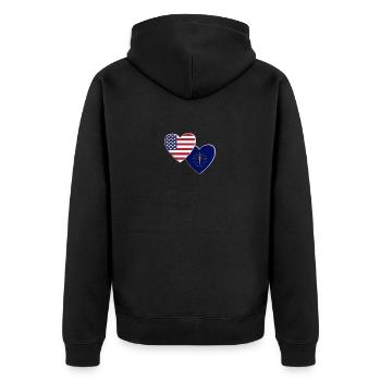 États-Unis État américain de l’Indiana Drapeau patriotique 4ème - Veste à capuche bio Premium Unisexe - noir - Dos - Nico (187cm)