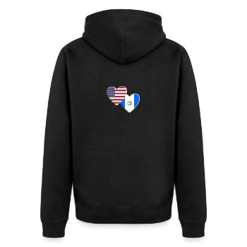 États-Unis Américain Guatemala Drapeau guatémaltèque Patriotique - Veste à capuche bio Premium Unisexe - noir - Dos - Nico (187cm)