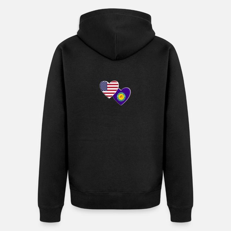 États-Unis Drapeau amérindien Choctaw - Veste à capuche bio Premium Unisexe - noir