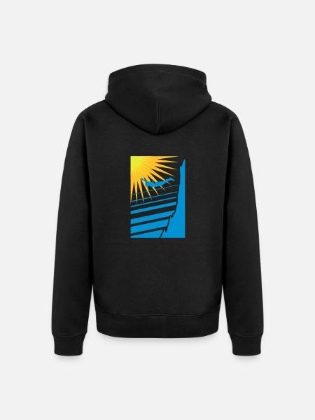 Klipspringer - Unisex Premium Organic Zip Hoodie - black