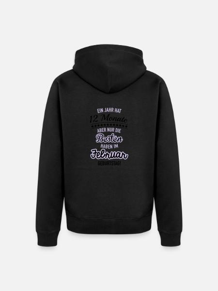Nur die Besten Februar - Unisex Premium Bio Zip Hoodie - Schwarz