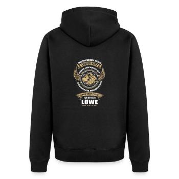 Löwe Sternzeichen Horoskop Geschenk - Unisex Premium Bio Zip Hoodie - Schwarz - Hinten - Nico (187cm)