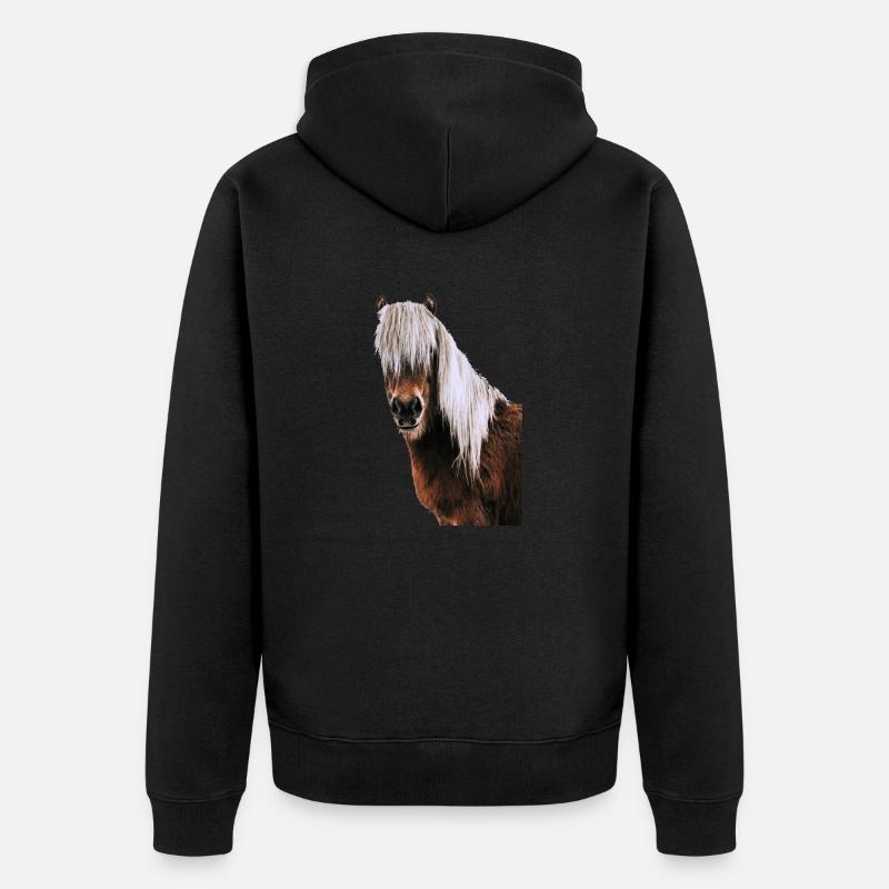 Cheval - Veste à capuche bio Premium Unisexe - noir