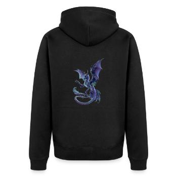 dragon céleste - Veste à capuche bio Premium Unisexe - noir - Dos - Nico (187cm)