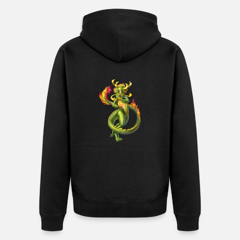 moto du dragon - Veste à capuche bio Premium Unisexe - noir