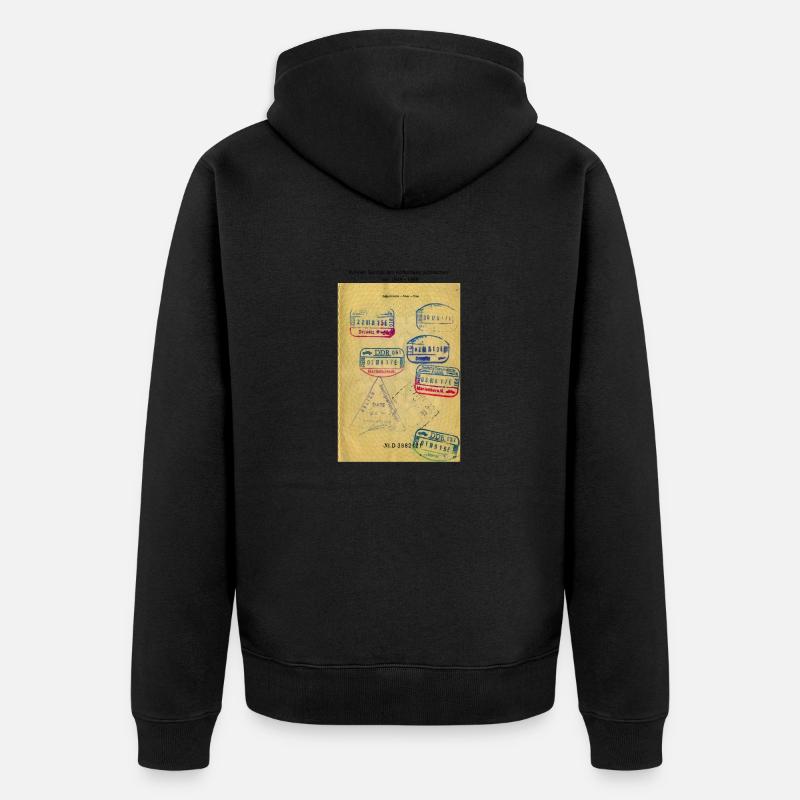 Timbre de la RDA - Veste à capuche bio Premium Unisexe - noir