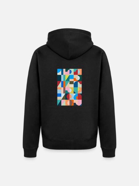 Numbers, digits, numbers - Unisex Premium Organic Zip Hoodie - black