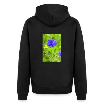 bluebottle aussi bleuet bleuet cyan - Veste à capuche bio Premium Unisexe - noir - Dos - Nico (187cm)
