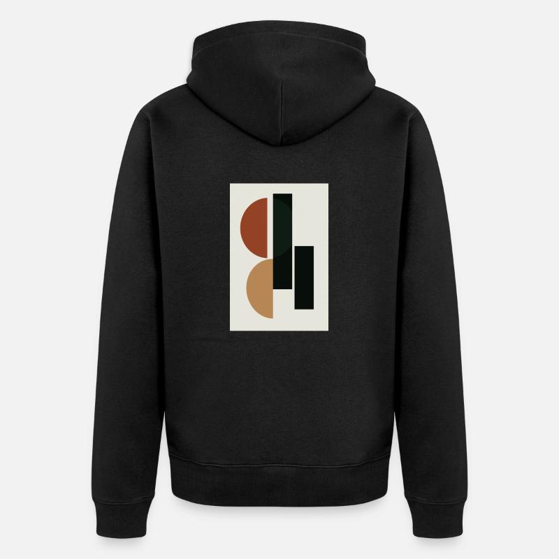 art moderne, équilibre - Veste à capuche bio Premium Unisexe - noir
