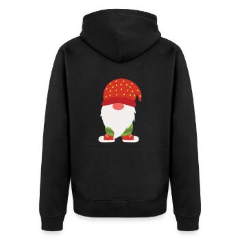 Fraise Gnom - Veste à capuche bio Premium Unisexe - noir - Dos - Nico (187cm)