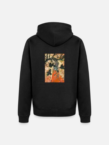 Raven Witch Autumn Palette - Unisex Premium Organic Zip Hoodie - black