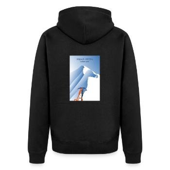 Affiche des Alpes Mönch Suisse Alpinisme piolet - Veste à capuche bio Premium Unisexe - noir - Dos - Nico (187cm)