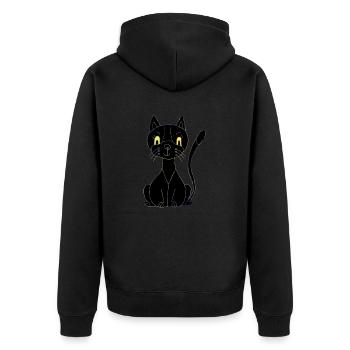 Chat - Veste à capuche bio Premium Unisexe - noir - Dos - Nico (187cm)