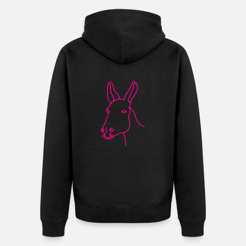 Esel d’âne - Veste à capuche bio Premium Unisexe - noir