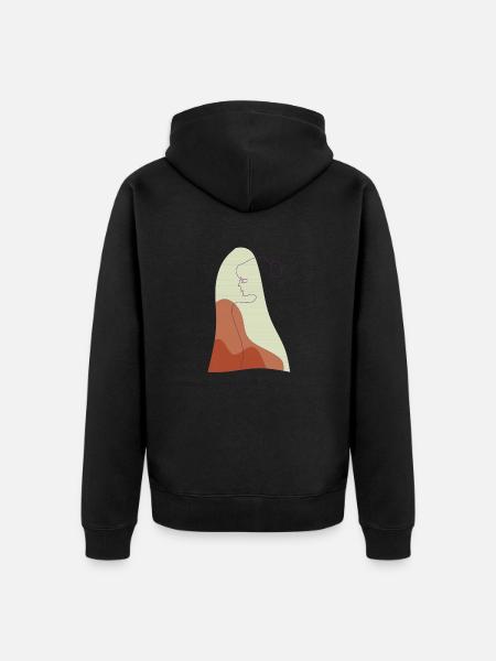 solitude - Veste à capuche bio Premium Unisexe - noir