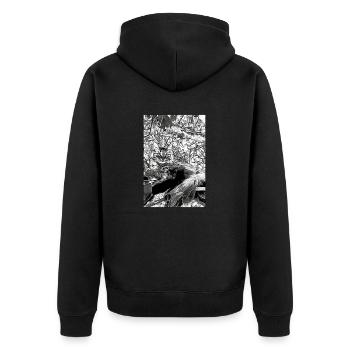 chat dans l arbre - Veste à capuche bio Premium Unisexe - noir - Dos - Nico (187cm)