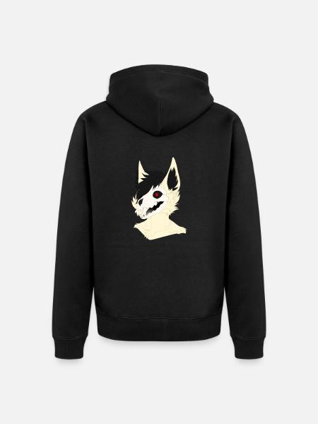 Smile Raven - Unisex Premium Organic Zip Hoodie - black
