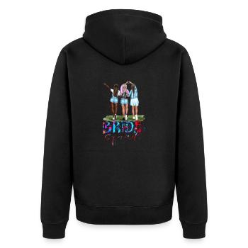 Bride bride wedding stag party bridesmaid party stag party - Unisex Premium Organic Zip Hoodie - black - Back - Nico (187cm)