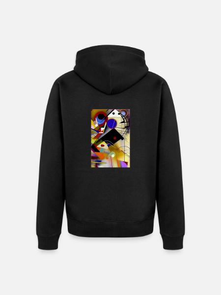 Geometrical Flow - Unisex Premium Bio Zip Hoodie - Schwarz