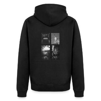 Ville de New York - Veste à capuche bio Premium Unisexe - noir - Dos - Nico (187cm)