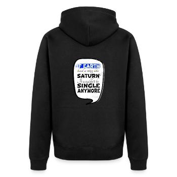 birthday present birthday weightless astrology - Unisex Premium Organic Zip Hoodie - black - Back - Nico (187cm)