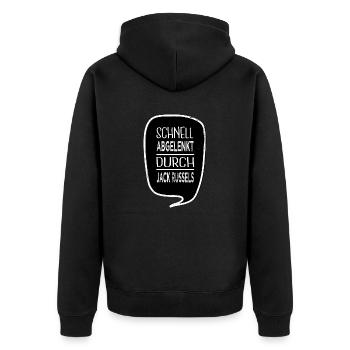 witzig doggie haustier geburtstagsgeschenkidee - Unisex Premium Bio Zip Hoodie - Schwarz - Hinten - Nico (187cm)
