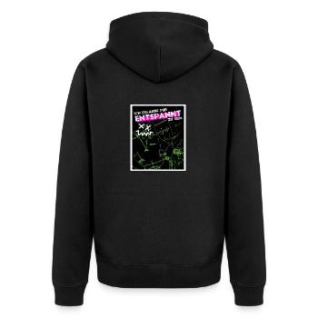 Punklife - Unisex Premium Bio Zip Hoodie - Schwarz - Hinten - Nico (187cm)