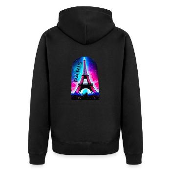 france - Veste à capuche bio Premium Unisexe - noir - Dos - Nico (187cm)
