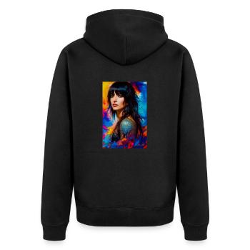 Beauté colorée 6 - Veste à capuche bio Premium Unisexe - noir - Dos - Nico (187cm)
