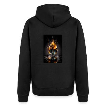 Largage du feu 4 - Veste à capuche bio Premium Unisexe - noir - Dos - Nico (187cm)