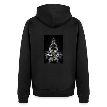 Déposer chrome 1 - Veste à capuche bio Premium Unisexe - noir - Dos - Nico (187cm)